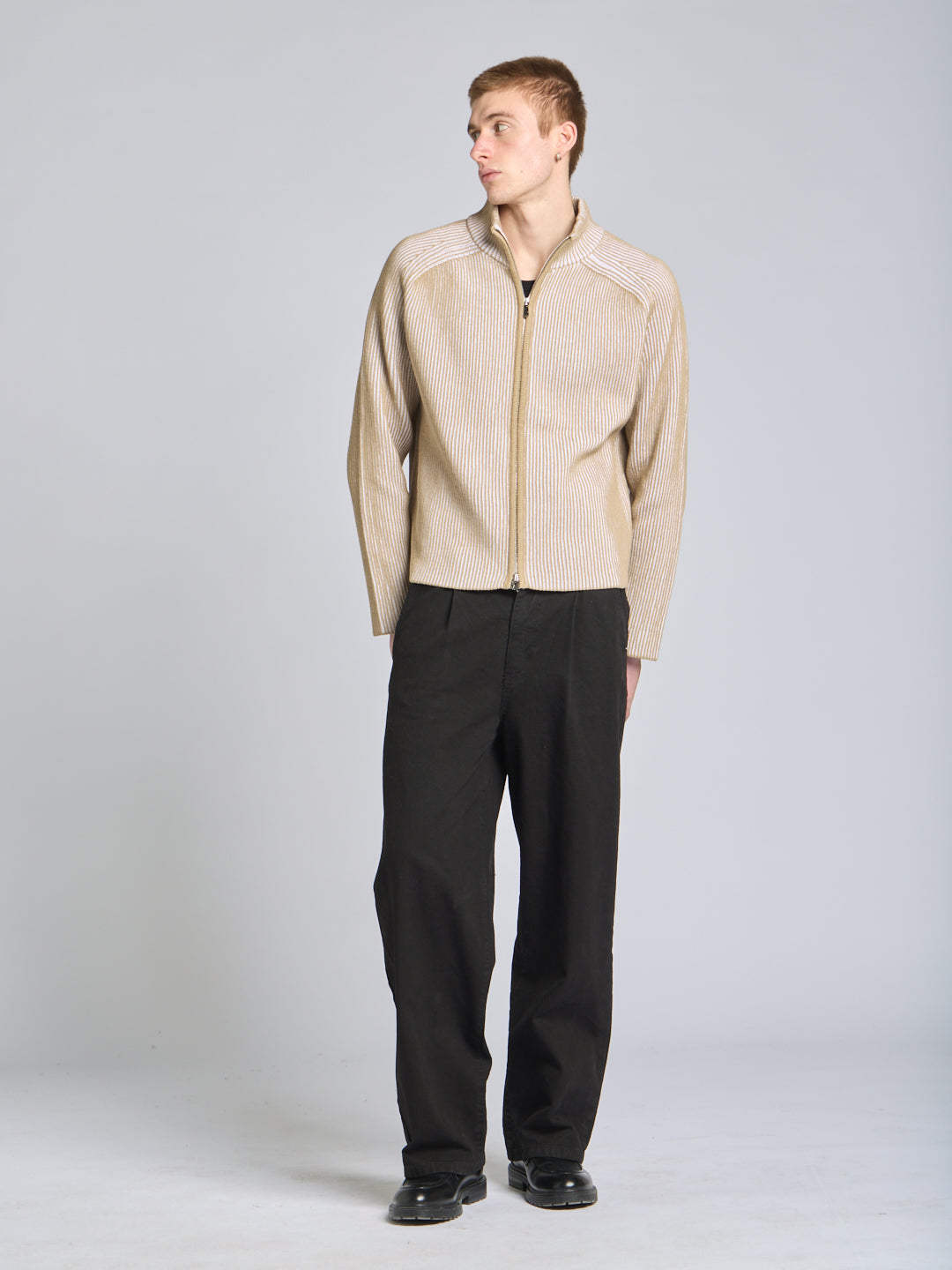 FULL ZIP COTTON SWEATER