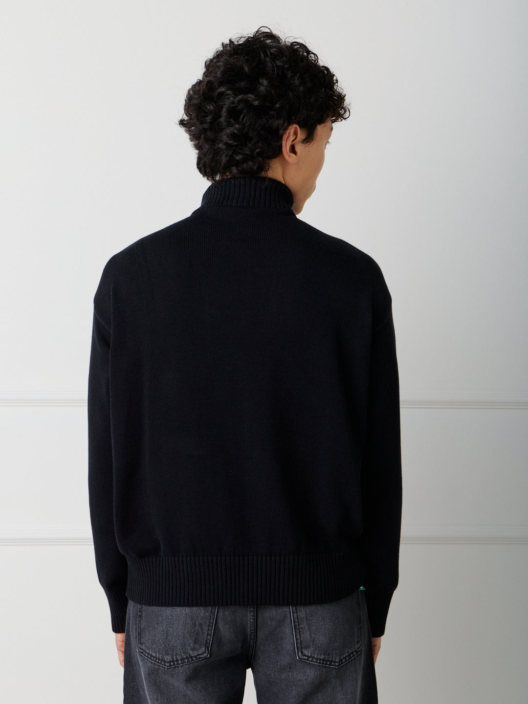 COTTON HALF ZIP SWEATER