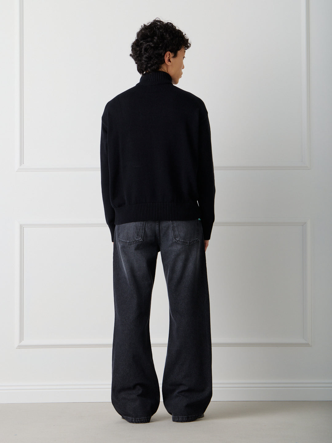 COTTON HALF ZIP SWEATER