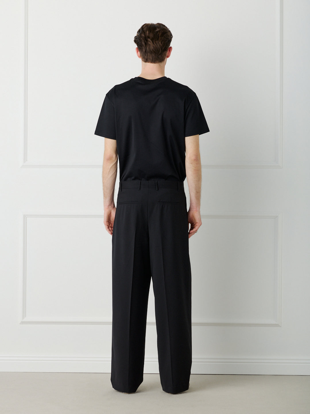 WIDE LEG TAILORED PINCE PANTS