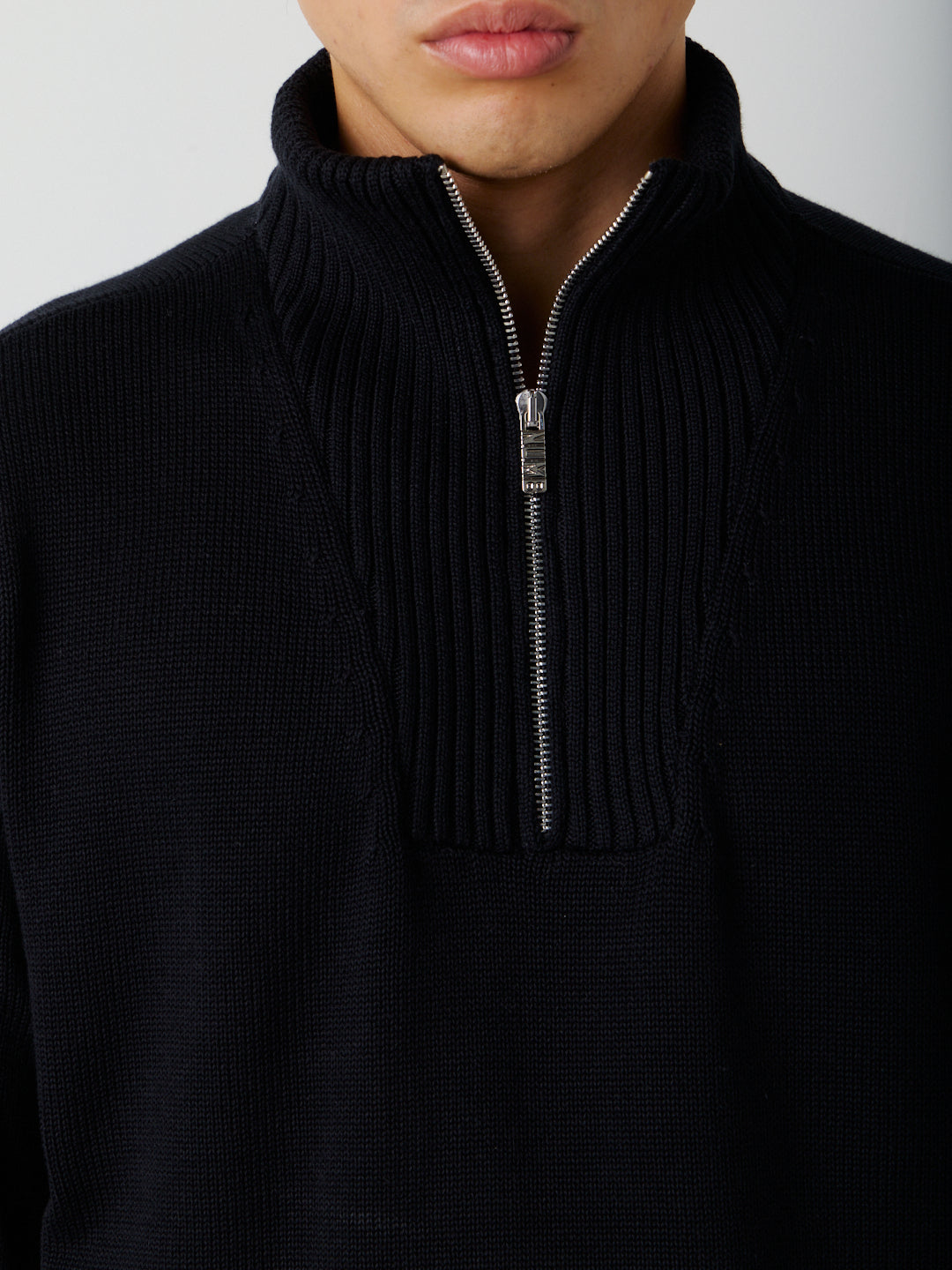 COTTON HALF ZIP SWEATER