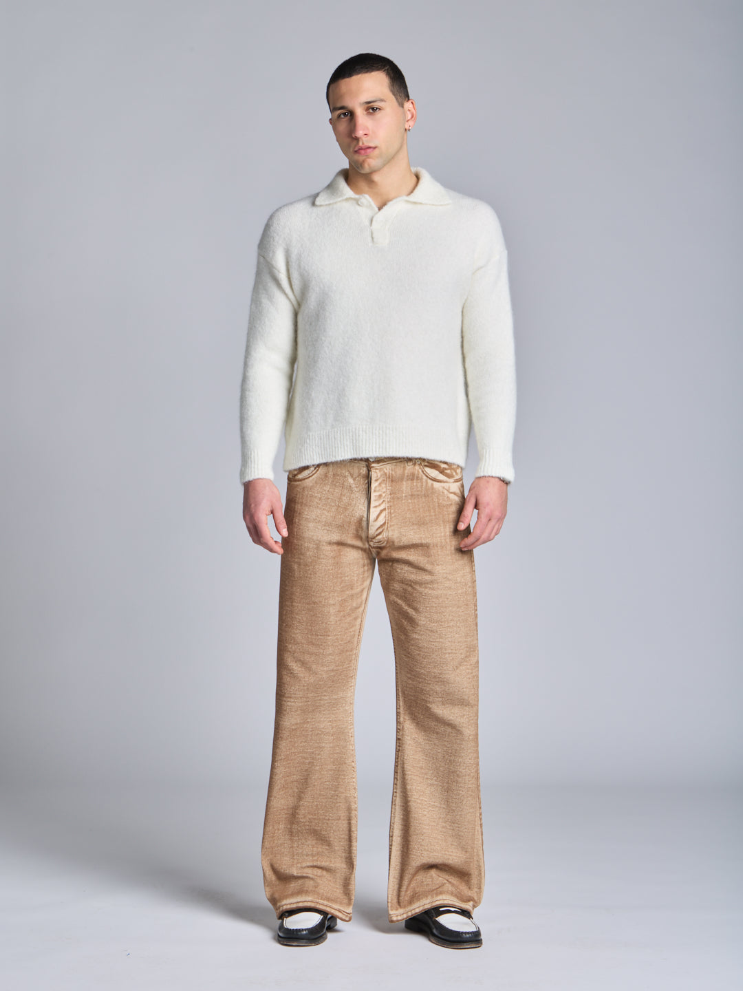 MOHAIR POLO SWEATER