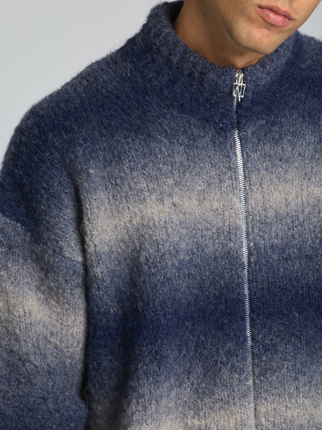 ZIP ALPACA SWEATER