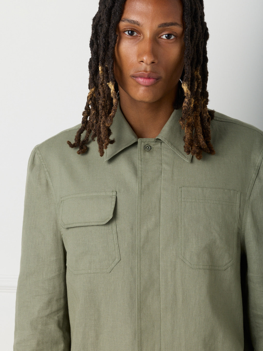 SAHARA - MAXI POCKET LINEN SHIRT