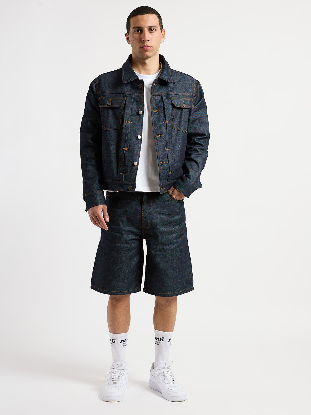 RAW DENIM JORTS