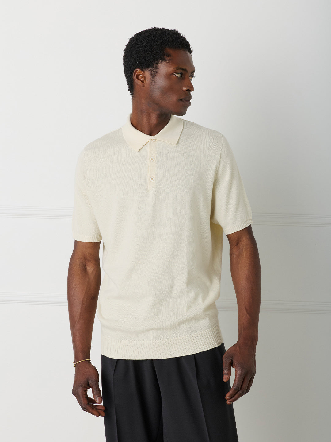 KNITTED ULTRA FINE COTTON POLO