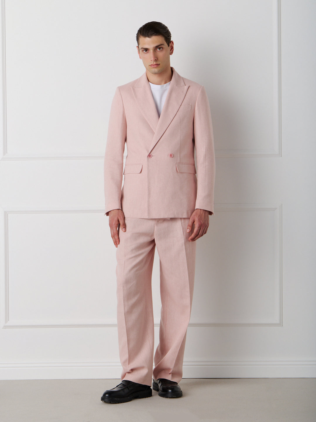 LINEN COTTON DOUBLE BREASTED JACKET