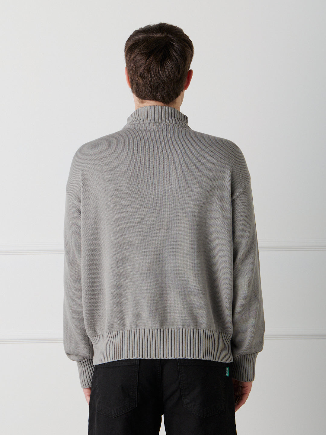 COTTON HALF ZIP SWEATER