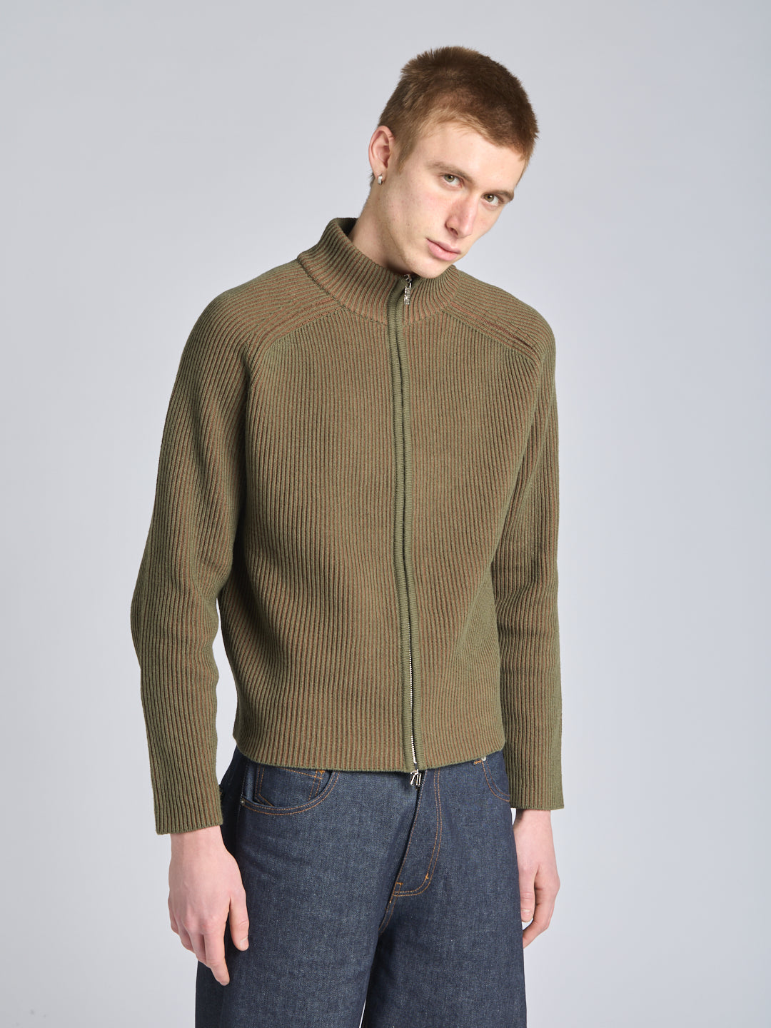 FULL ZIP COTTON SWEATER