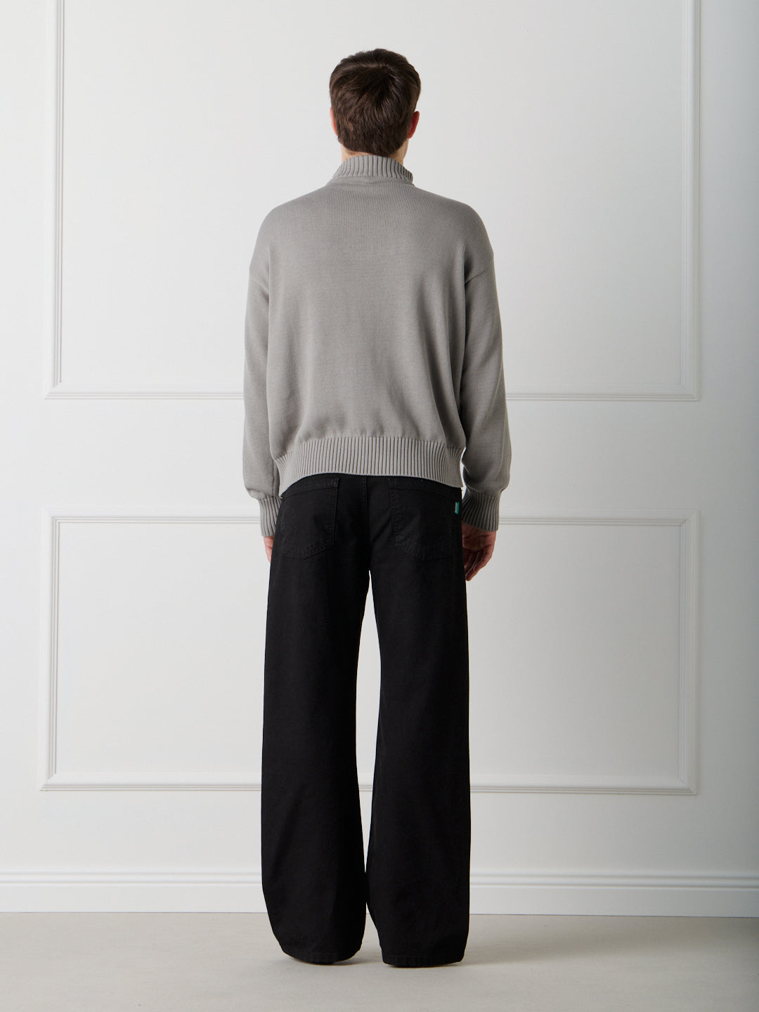 COTTON HALF ZIP SWEATER