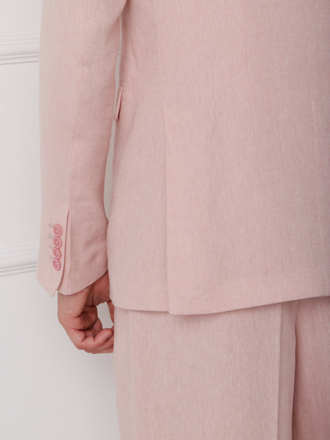 LINEN COTTON DOUBLE BREASTED JACKET