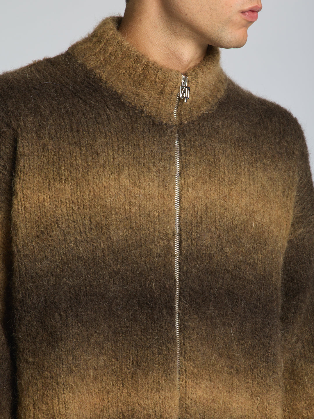 ZIP ALPACA SWEATER