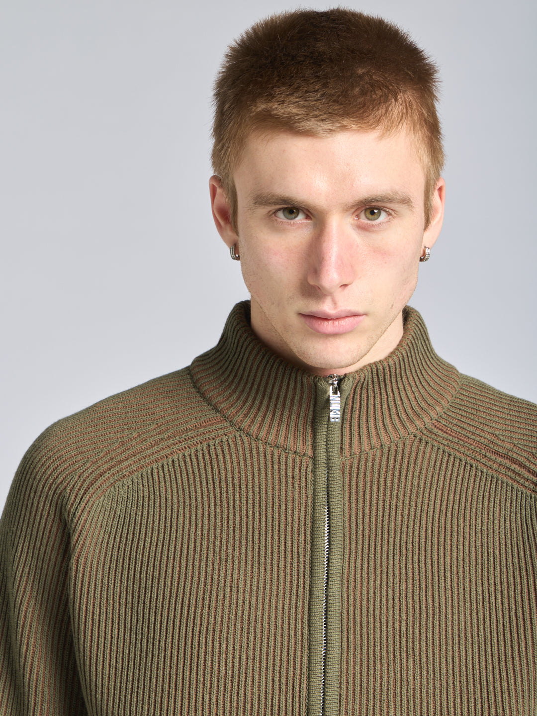 FULL ZIP COTTON SWEATER