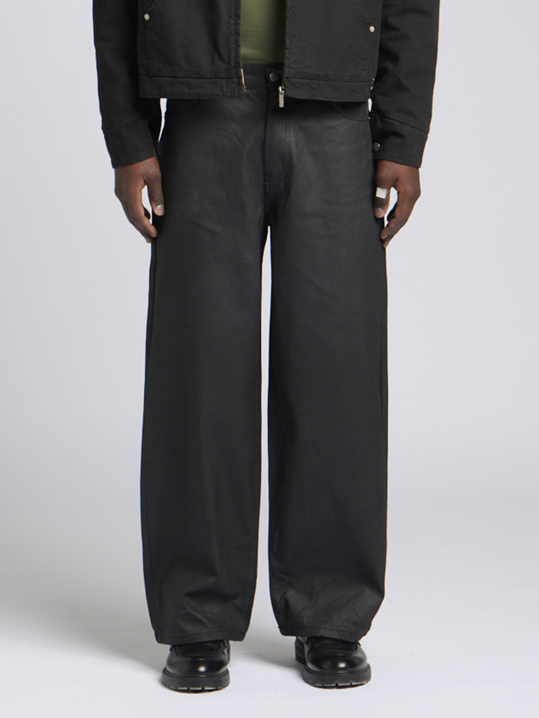 WAXED SUPER BAGGY DENIM