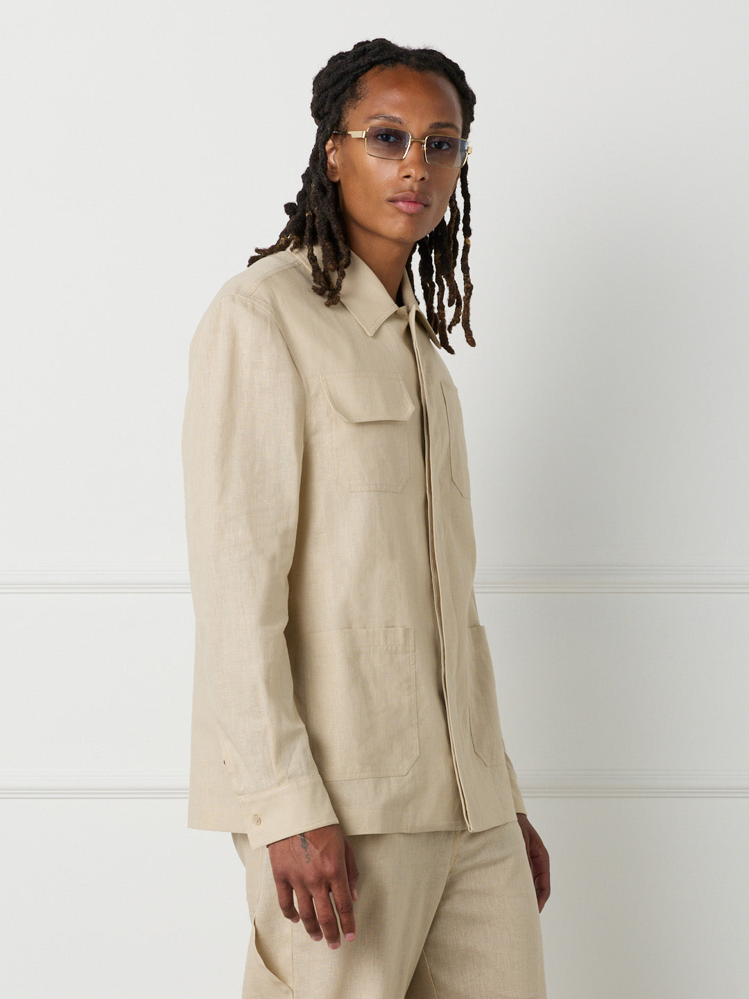 SAHARA - MAXI POCKET LINEN SHIRT