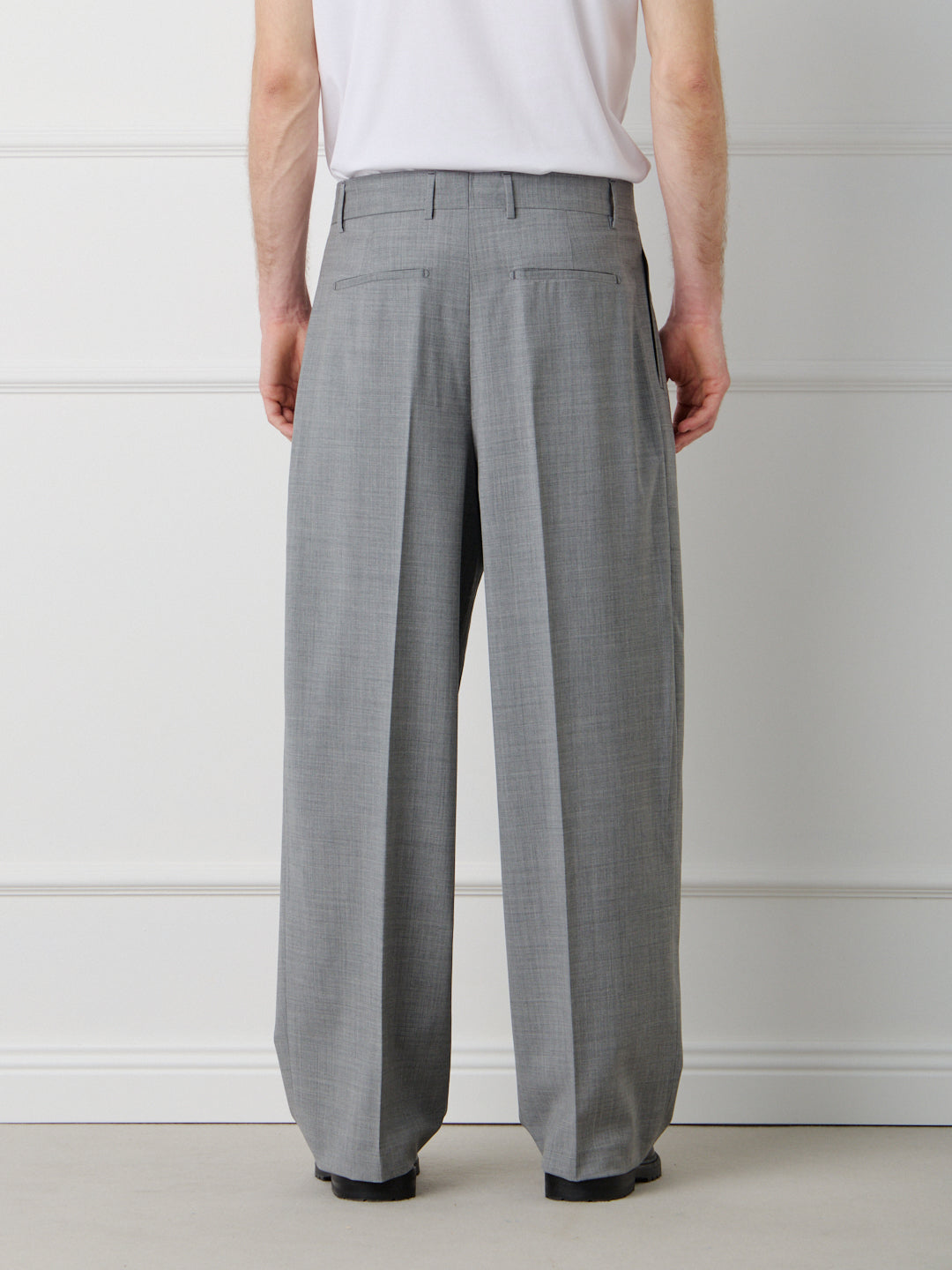 WIDE LEG TAILORED PINCE PANTS