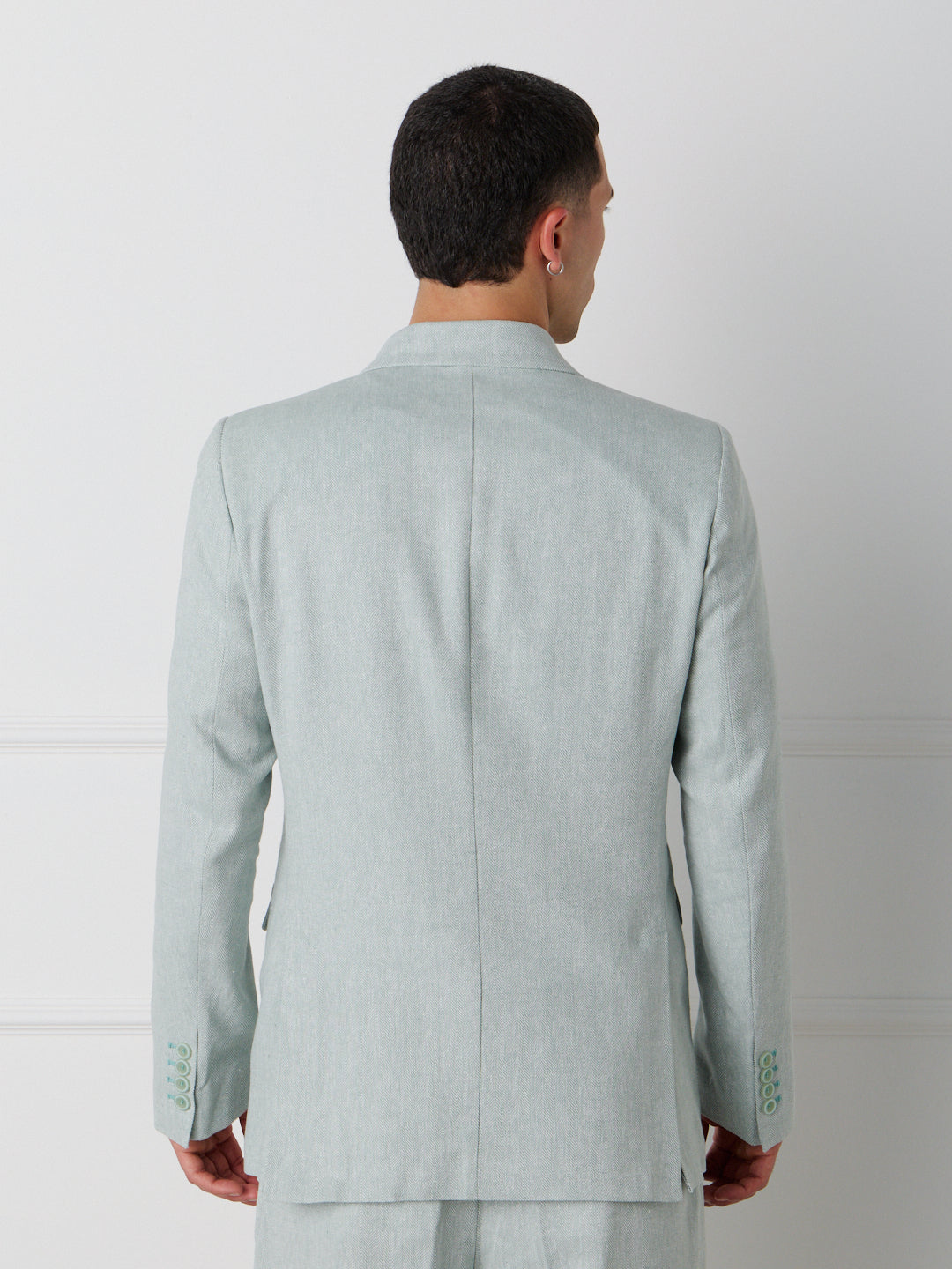LINEN COTTON DOUBLE BREASTED JACKET