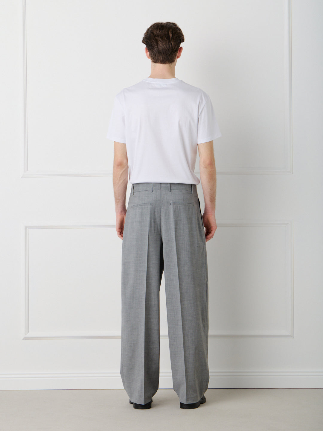 WIDE LEG TAILORED PINCE PANTS