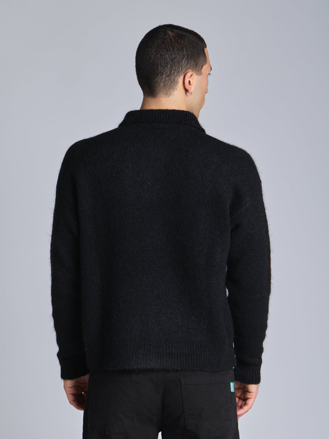 MOHAIR POLO SWEATER