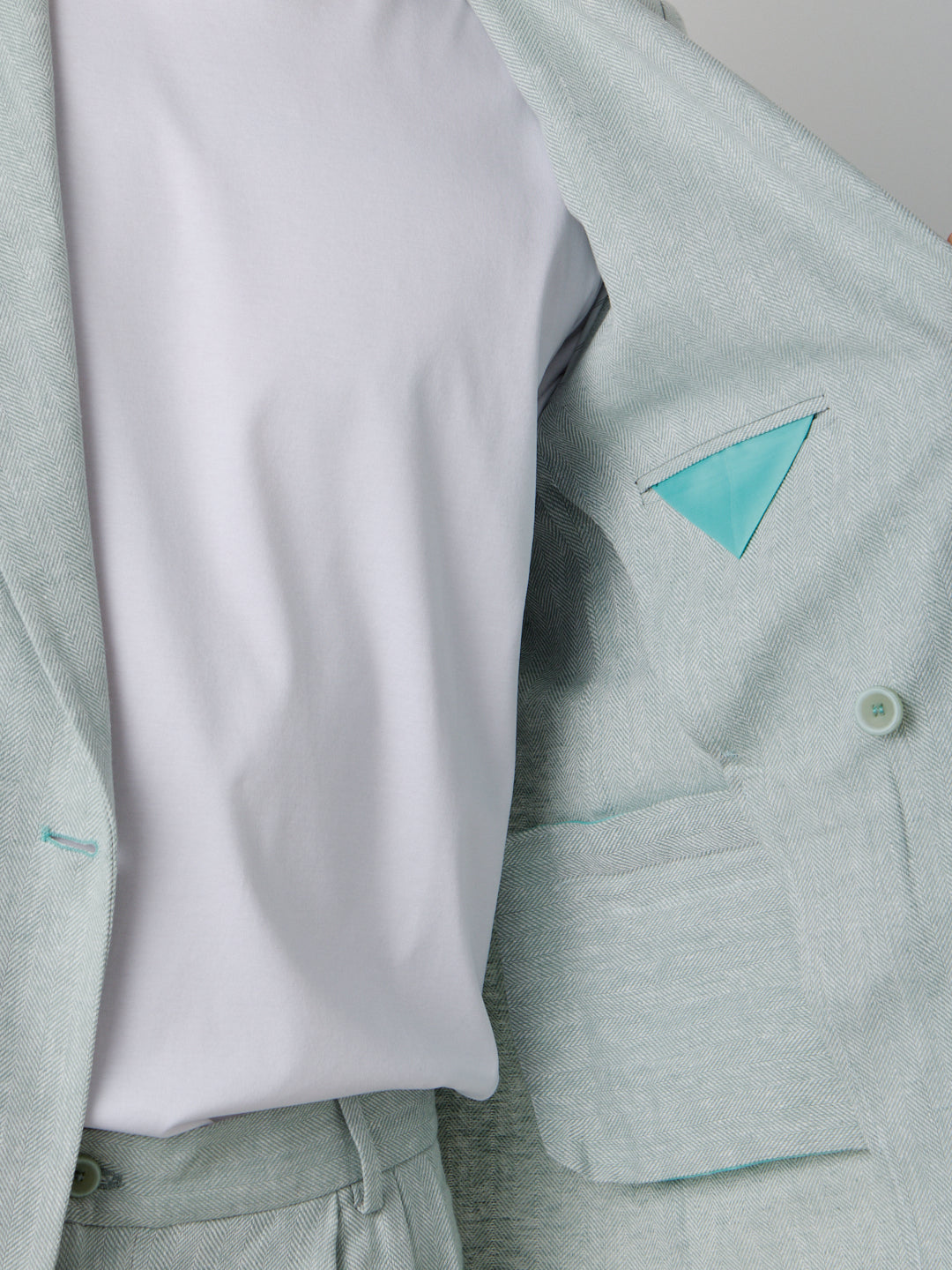 LINEN COTTON DOUBLE BREASTED JACKET