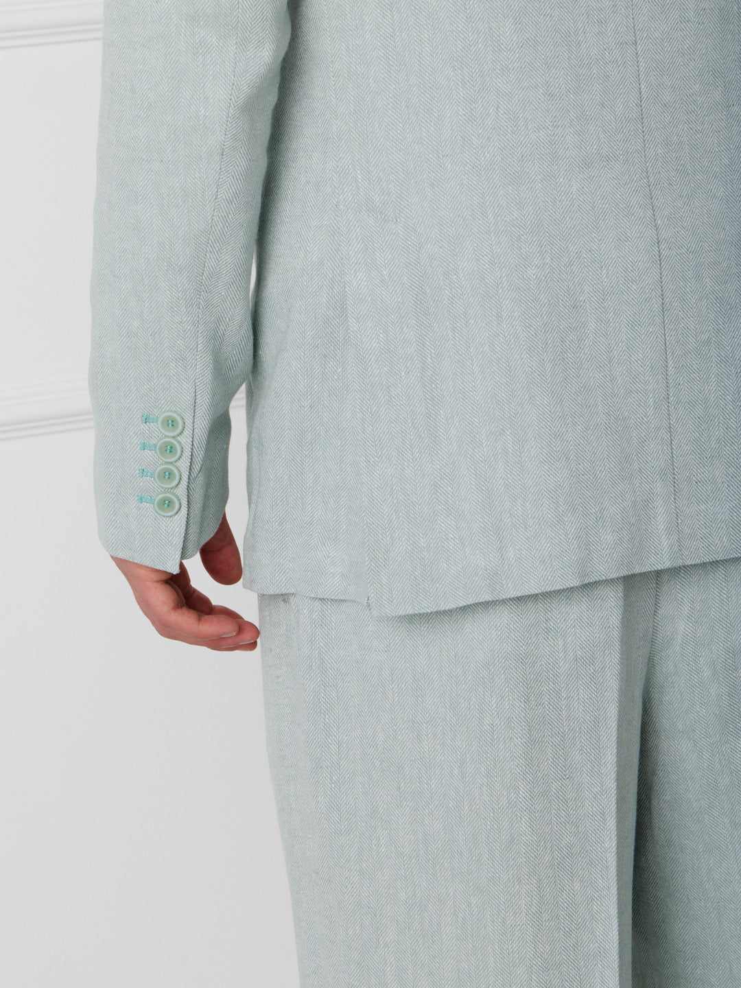 LINEN COTTON DOUBLE BREASTED JACKET
