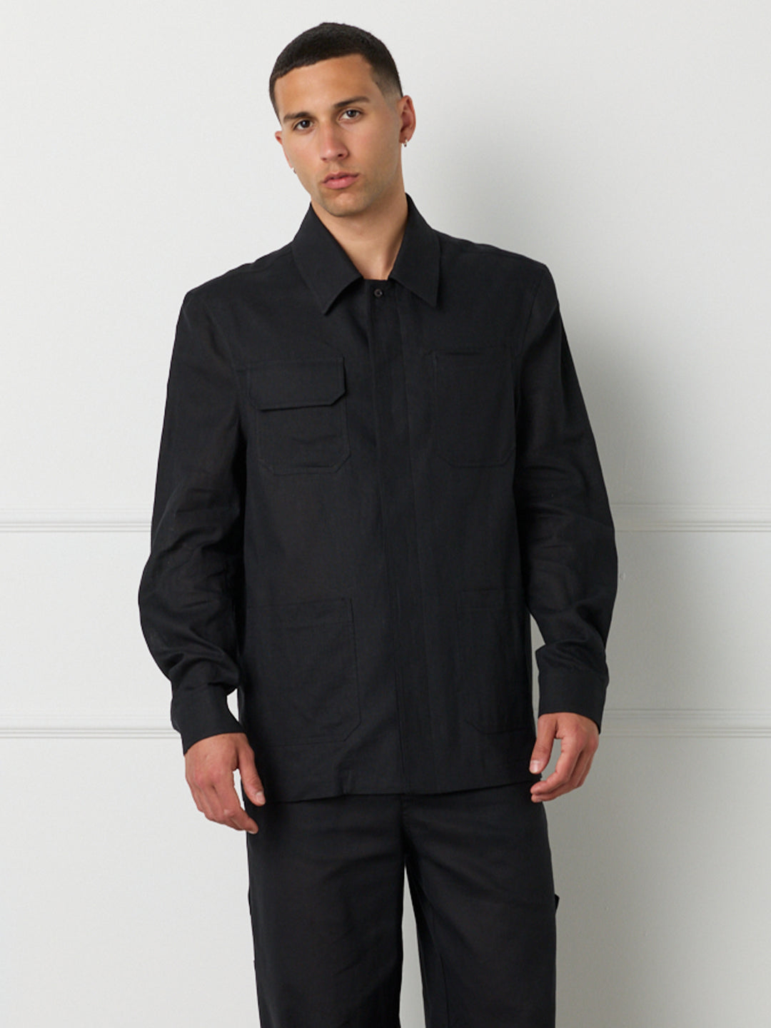 SAHARA - MAXI POCKET LINEN SHIRT