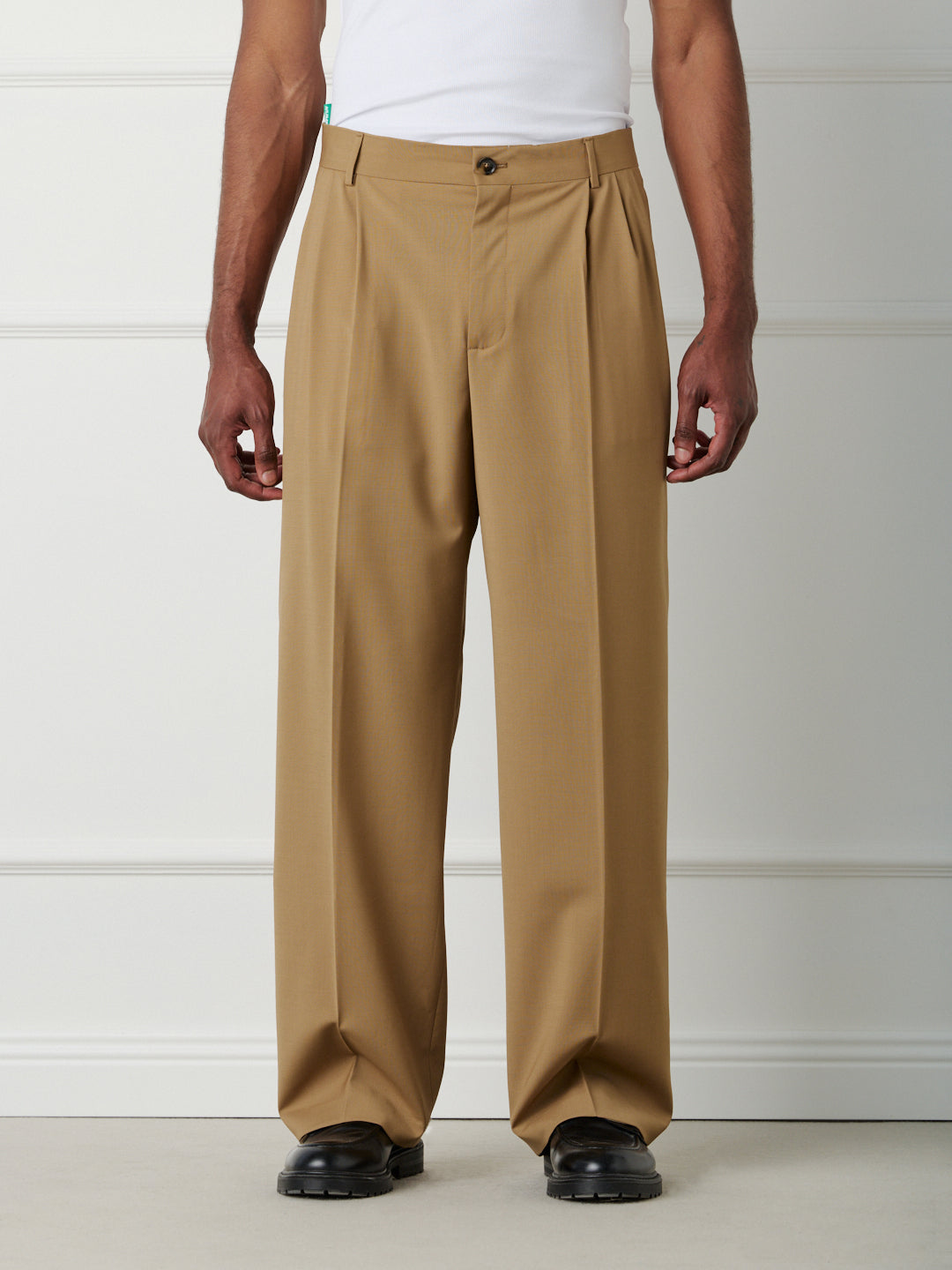 WIDE LEG TAILORED PINCE PANTS