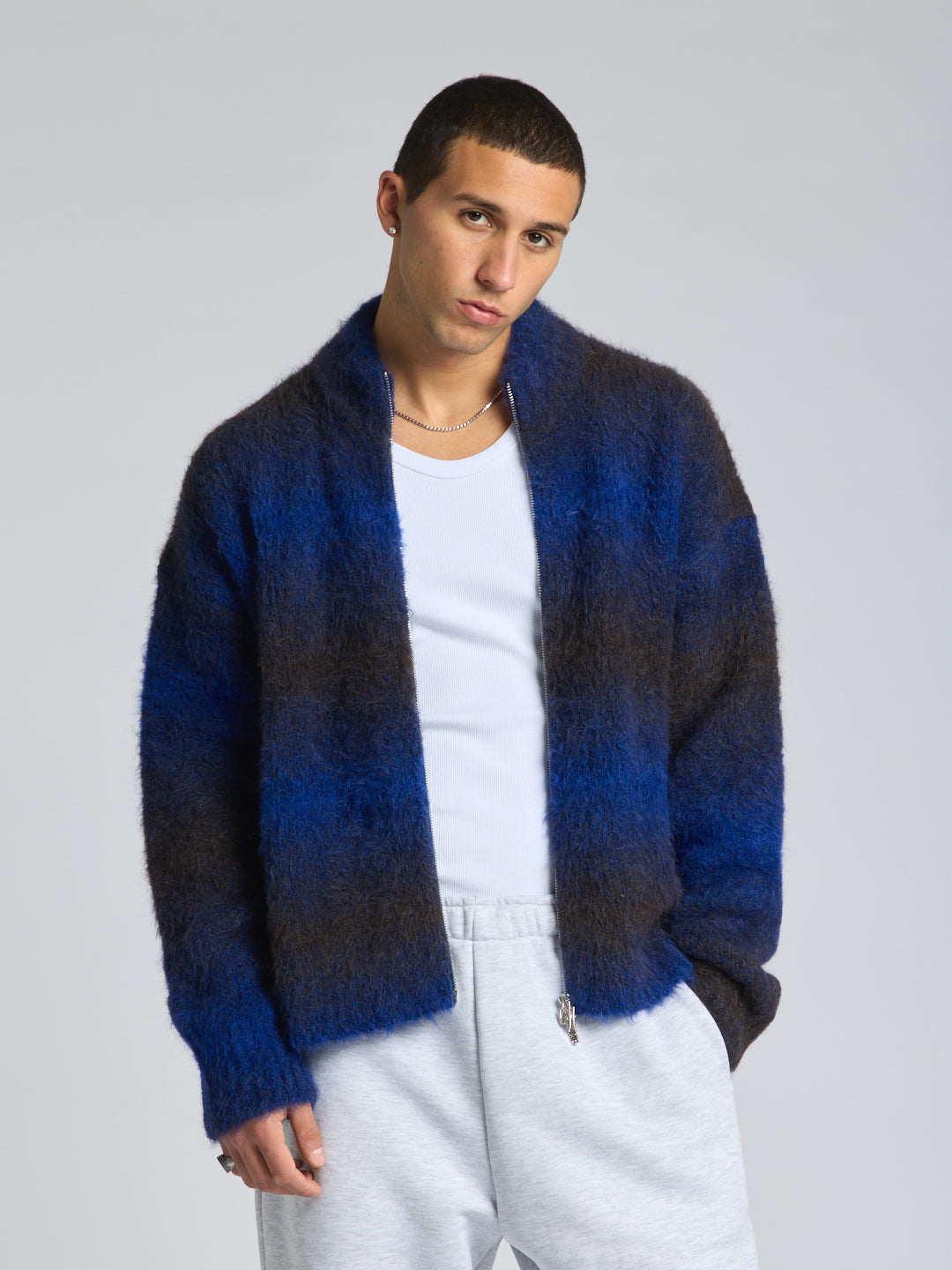 ZIP ALPACA SWEATER