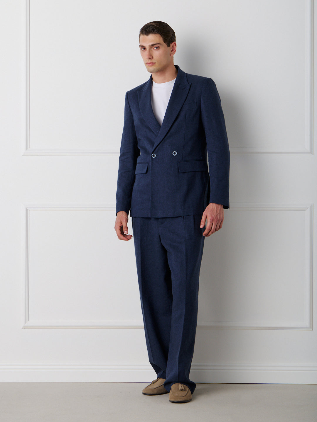 LINEN COTTON DOUBLE BREASTED JACKET