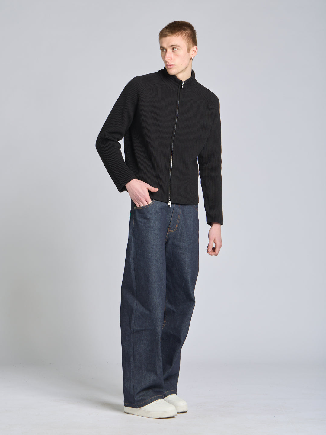 FULL ZIP COTTON SWEATER