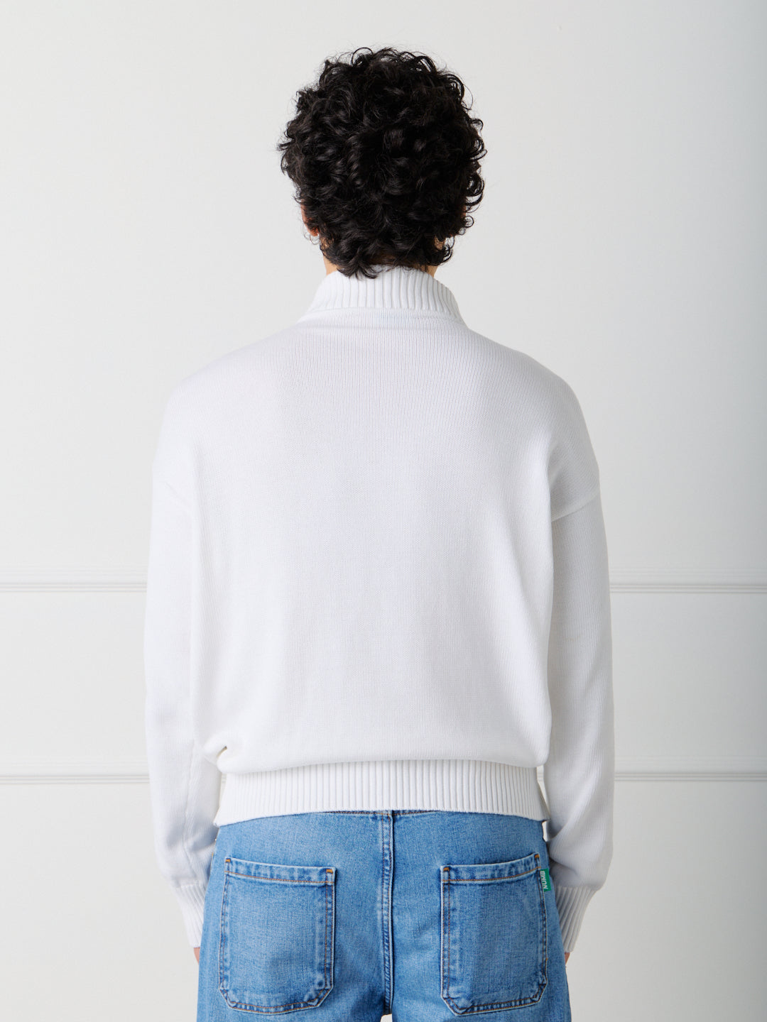 COTTON HALF ZIP SWEATER