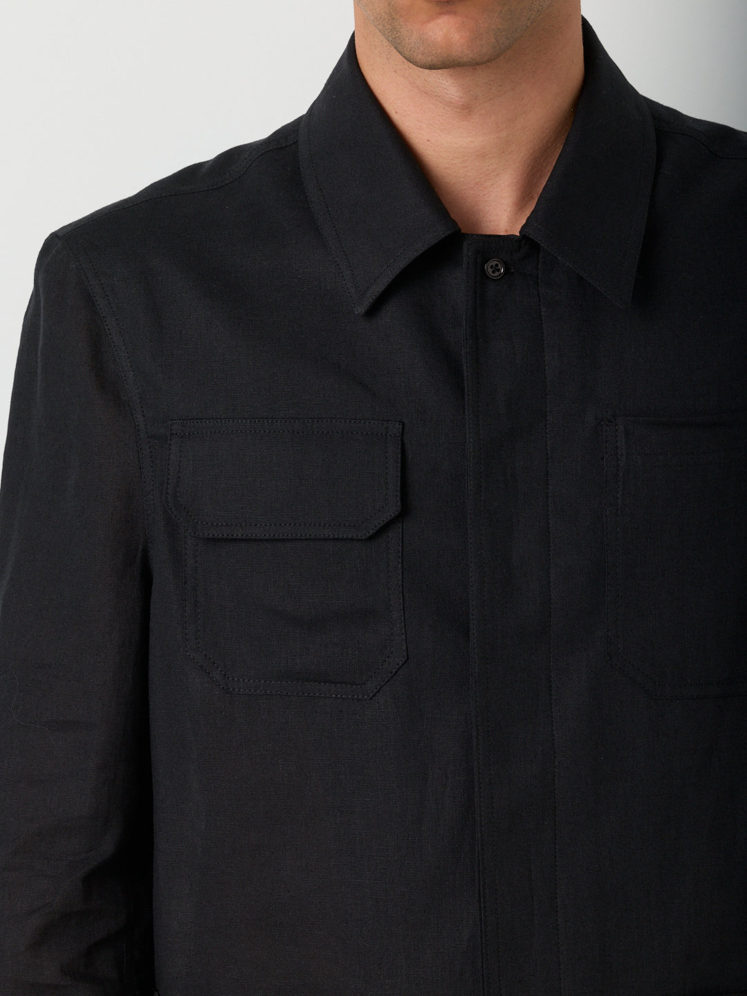 SAHARA - MAXI POCKET LINEN SHIRT