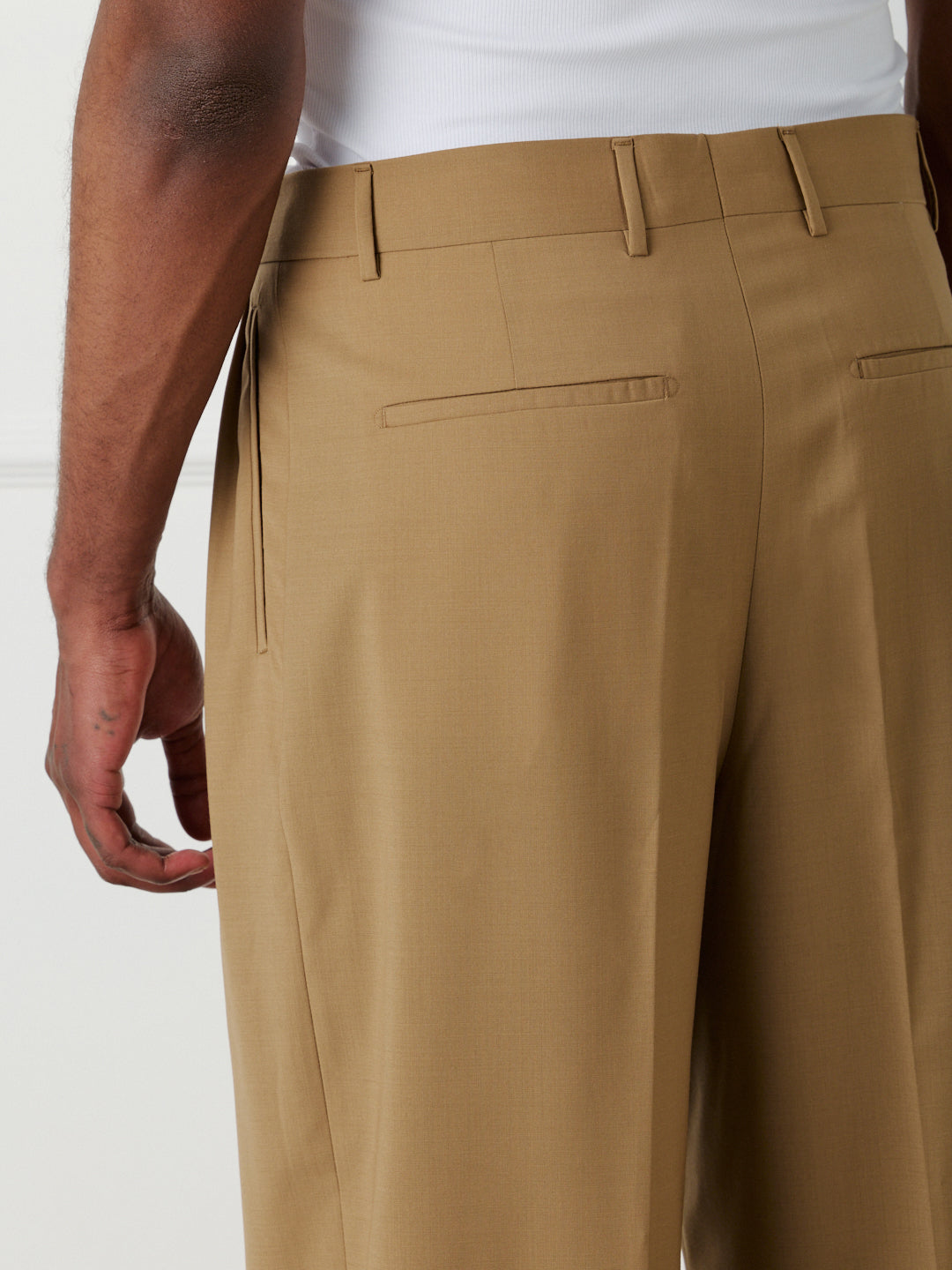 WIDE LEG TAILORED PINCE PANTS