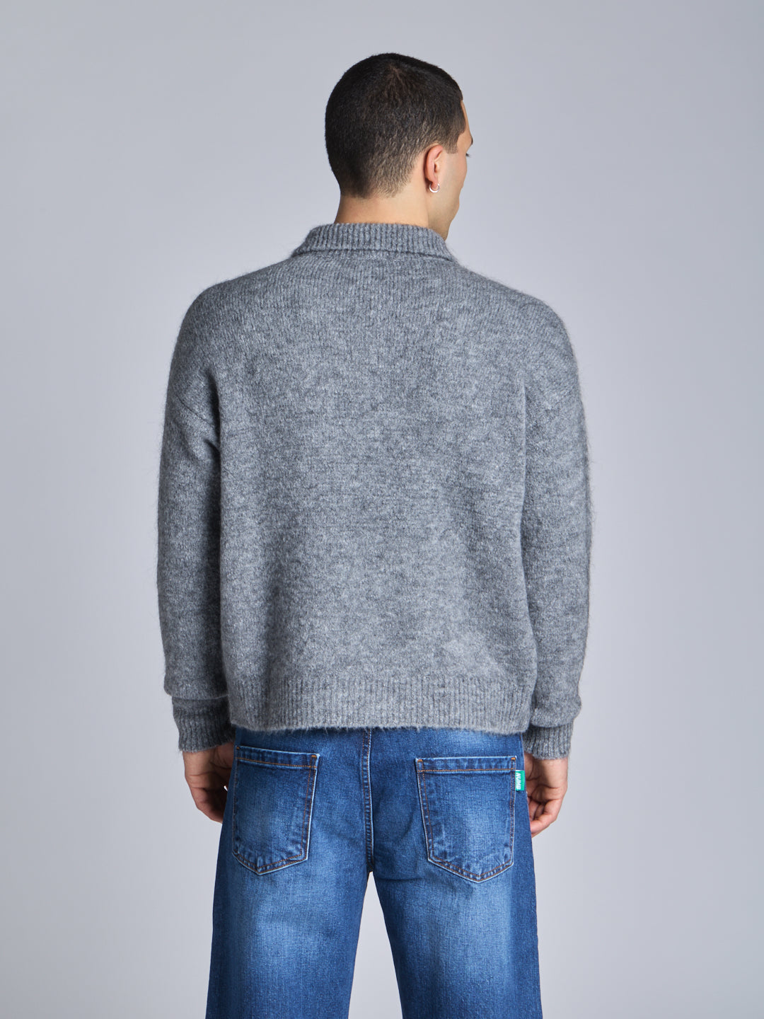 MOHAIR POLO SWEATER
