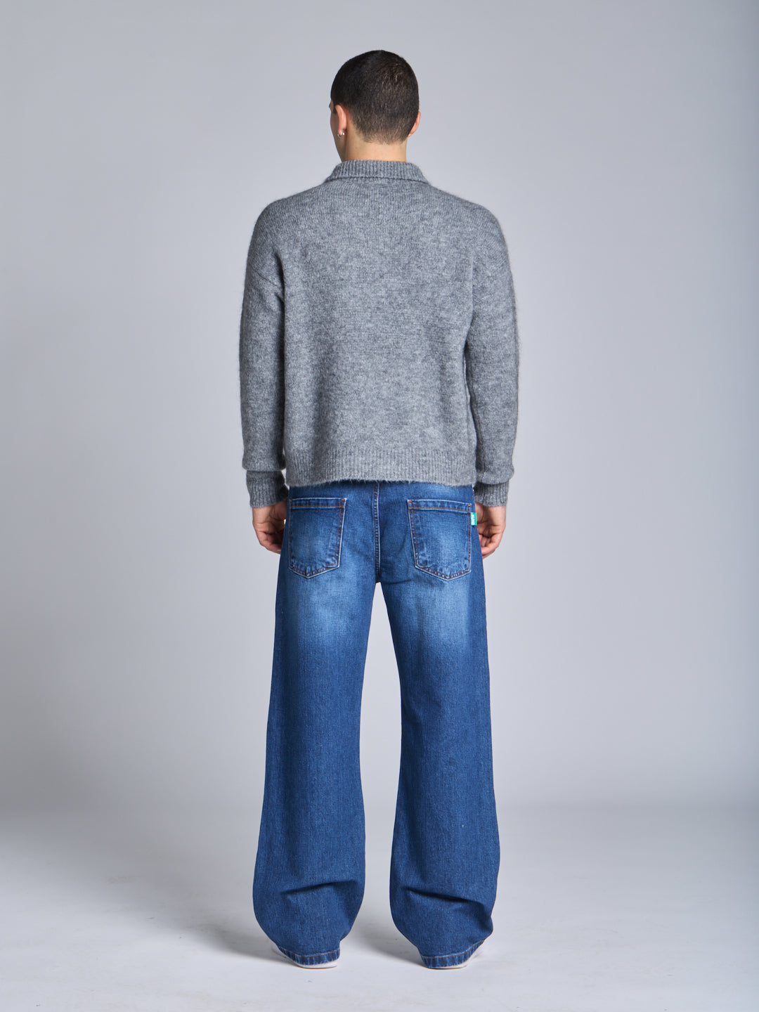 MOHAIR POLO SWEATER