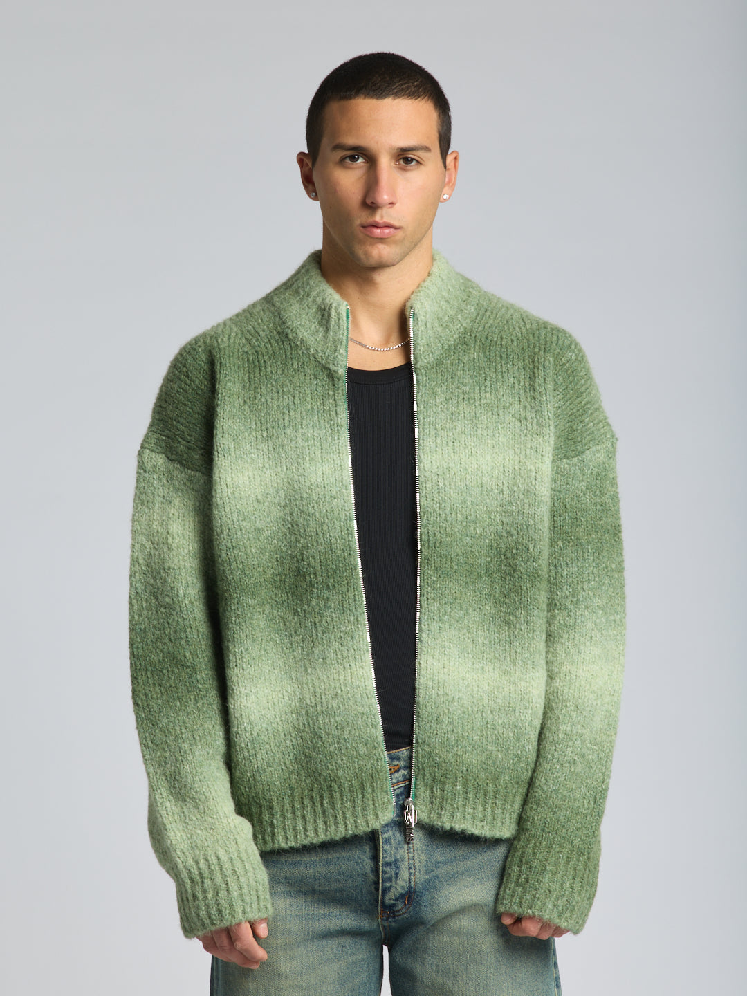 ZIP ALPACA SWEATER