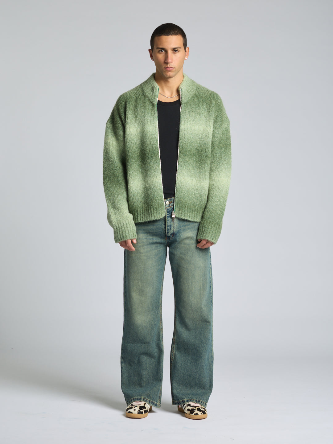 ZIP ALPACA SWEATER
