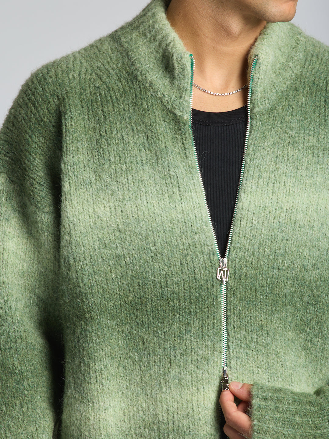 ZIP ALPACA SWEATER
