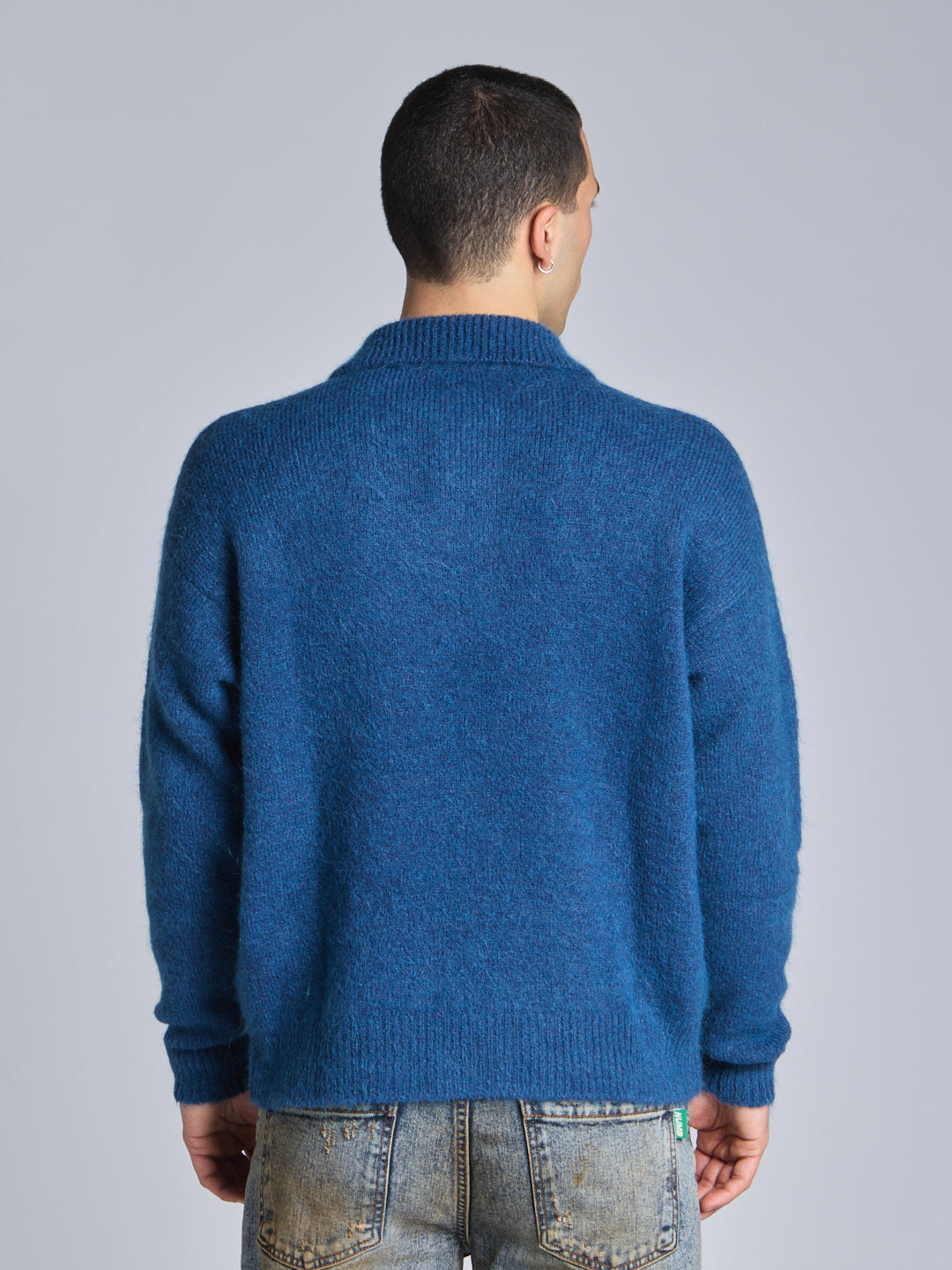 MOHAIR POLO SWEATER