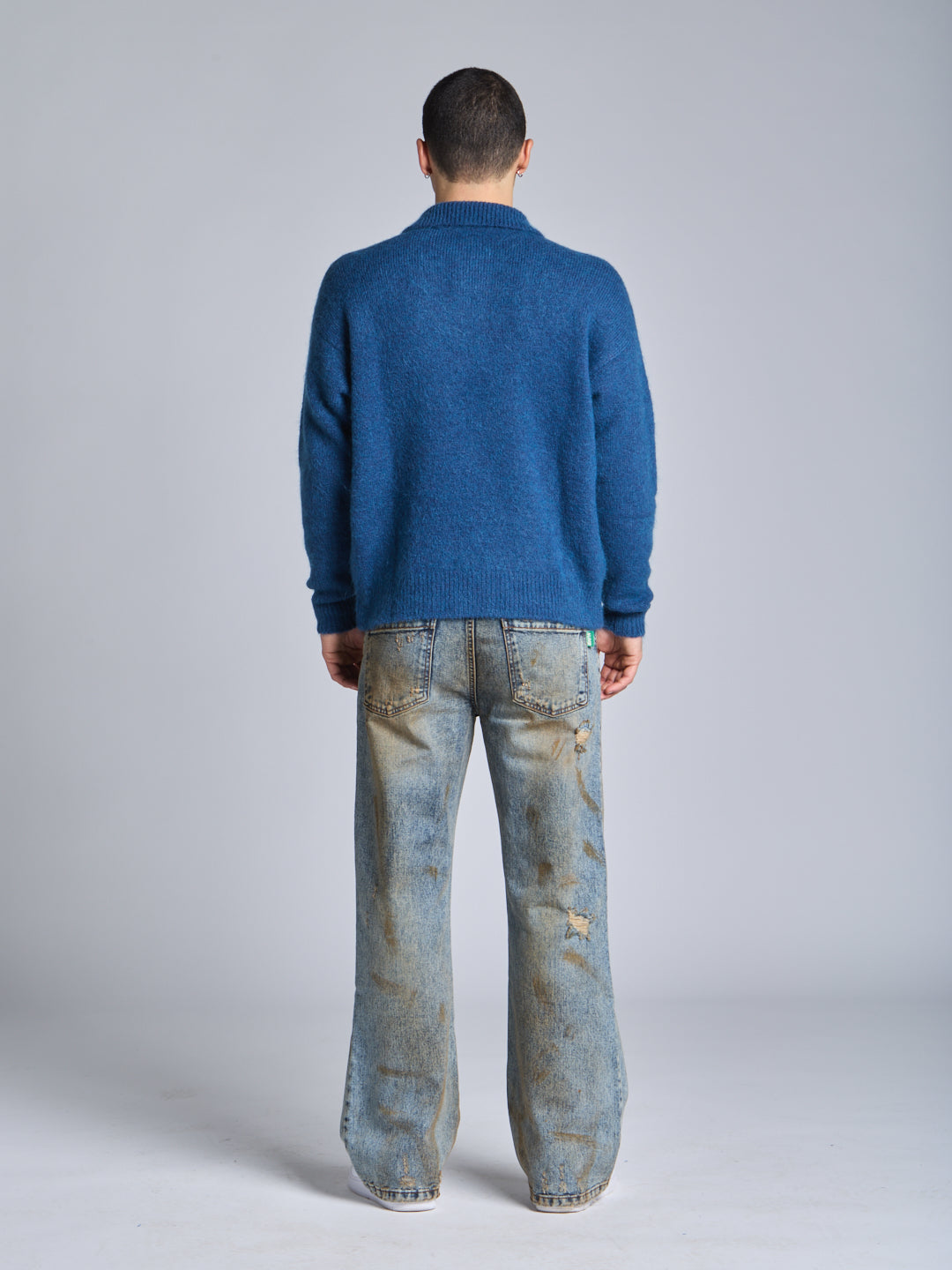 MOHAIR POLO SWEATER