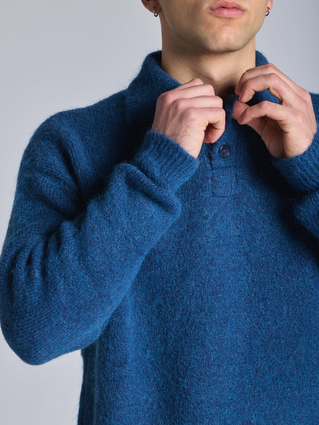 MOHAIR POLO SWEATER