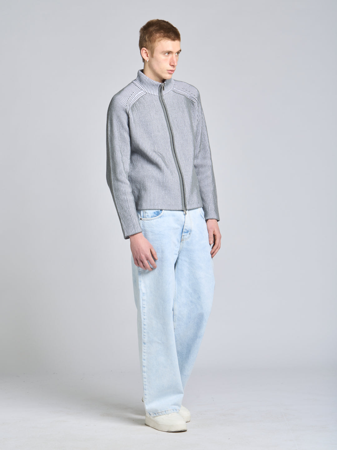 FULL ZIP COTTON SWEATER