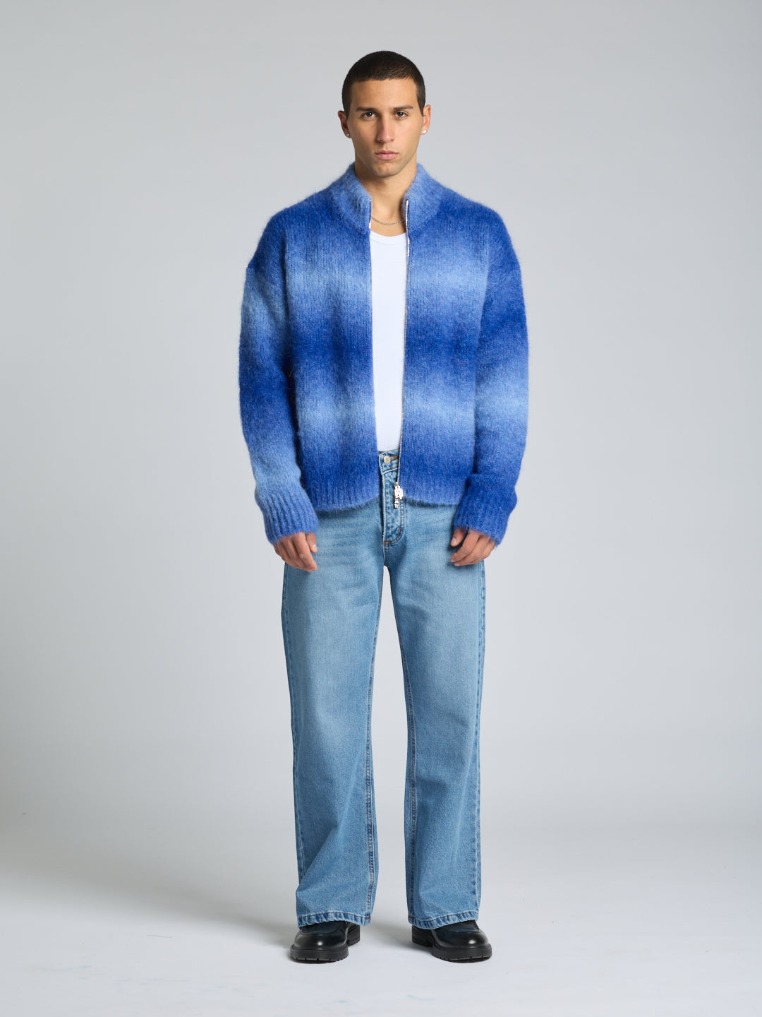 ZIP ALPACA SWEATER