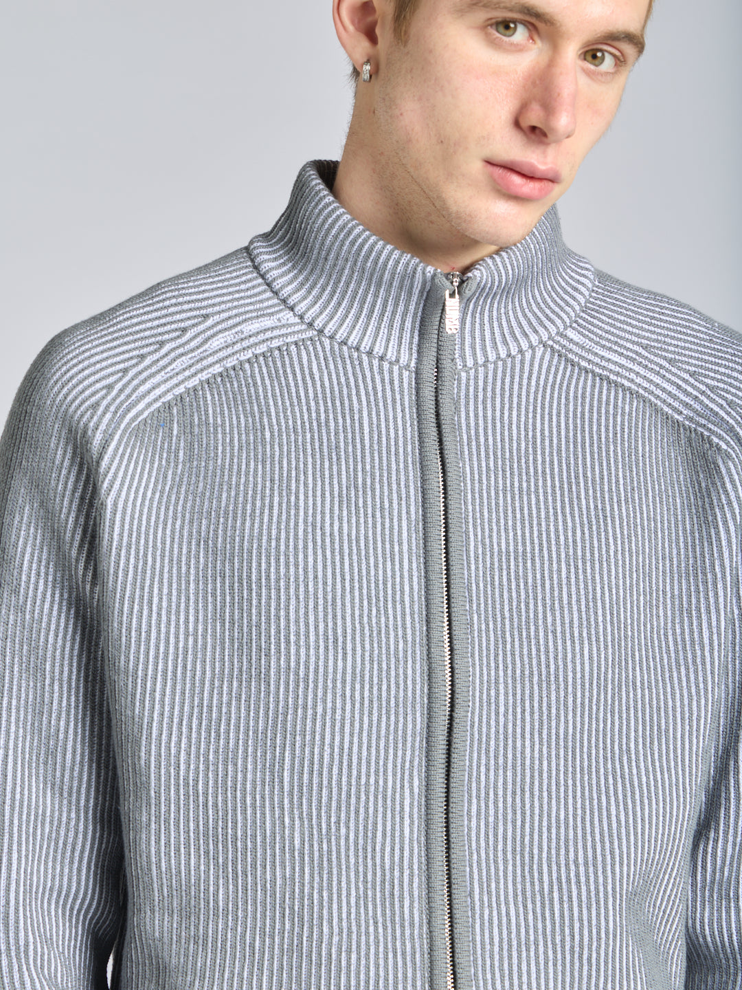 FULL ZIP COTTON SWEATER
