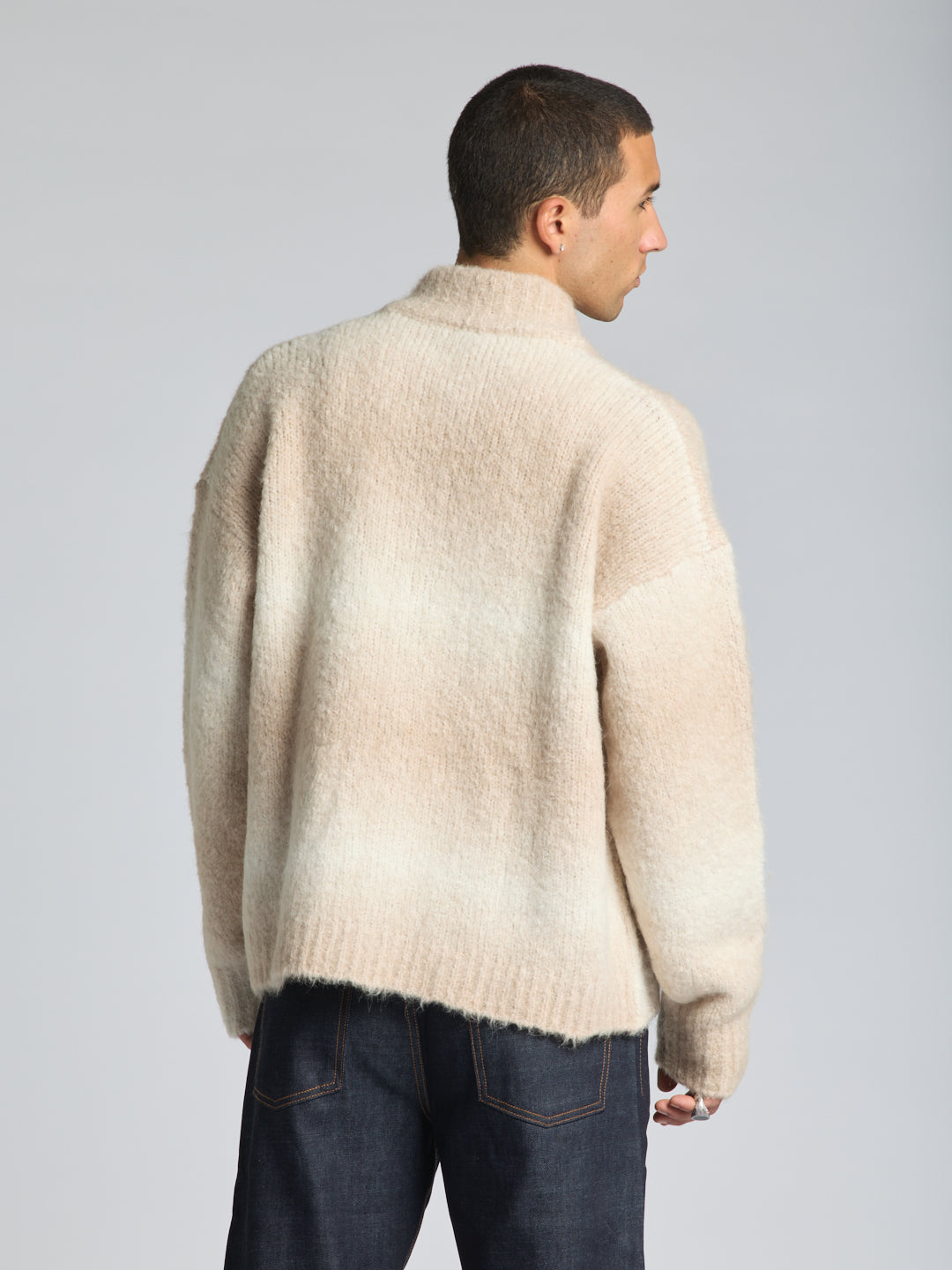 ZIP ALPACA SWEATER