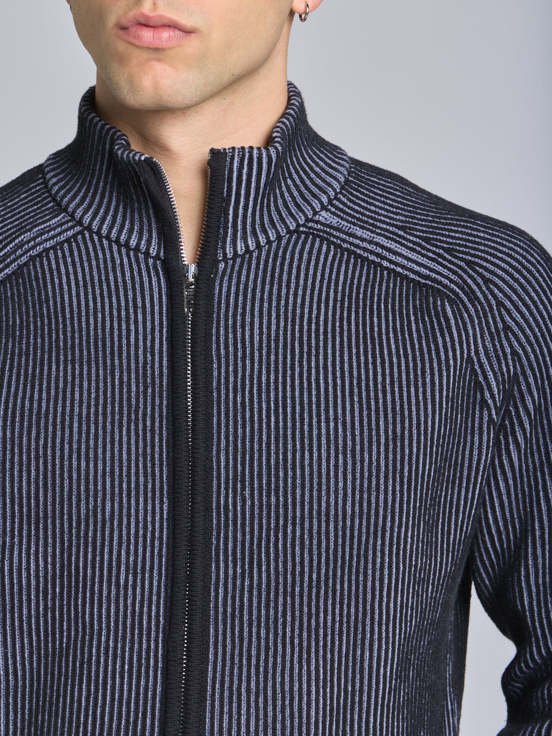 FULL ZIP COTTON SWEATER