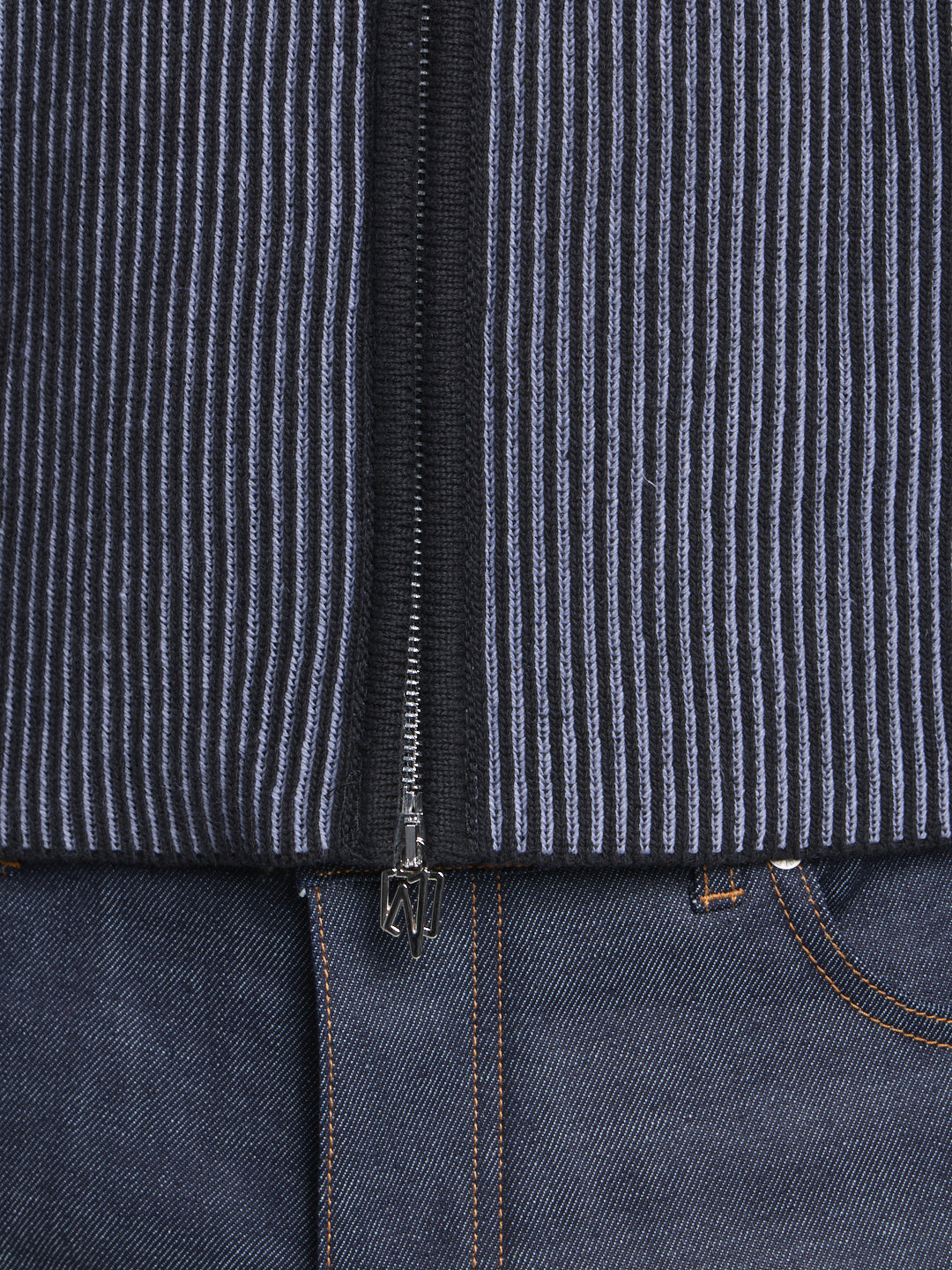 FULL ZIP COTTON SWEATER