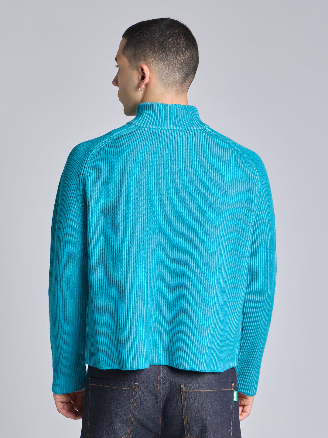 FULL ZIP COTTON SWEATER