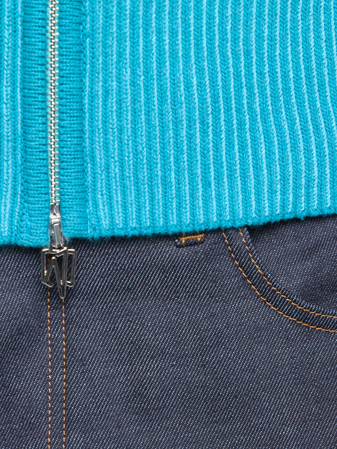 FULL ZIP COTTON SWEATER