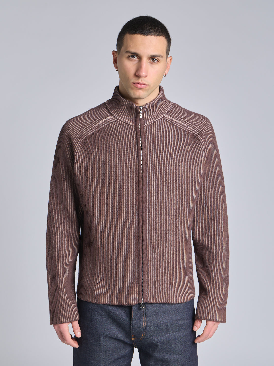 FULL ZIP COTTON SWEATER
